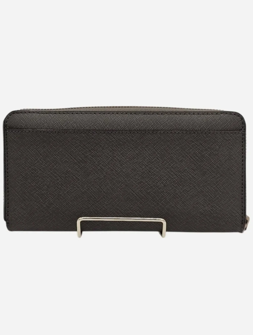 KATE SPADE Dark‎ Gray Saffiano Leather Zip Around Wallet